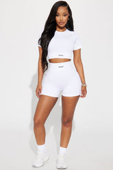 Effortless Evelyn Ribbed Seamless Top - White Fashion Nova